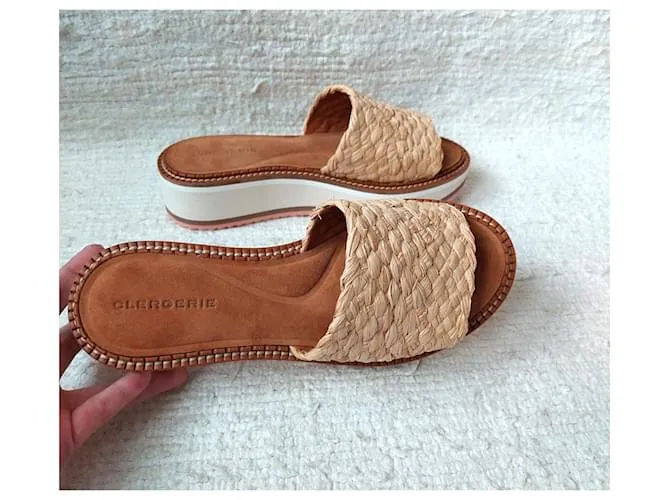Robert Clergerie Mulas Fleurine Beige 