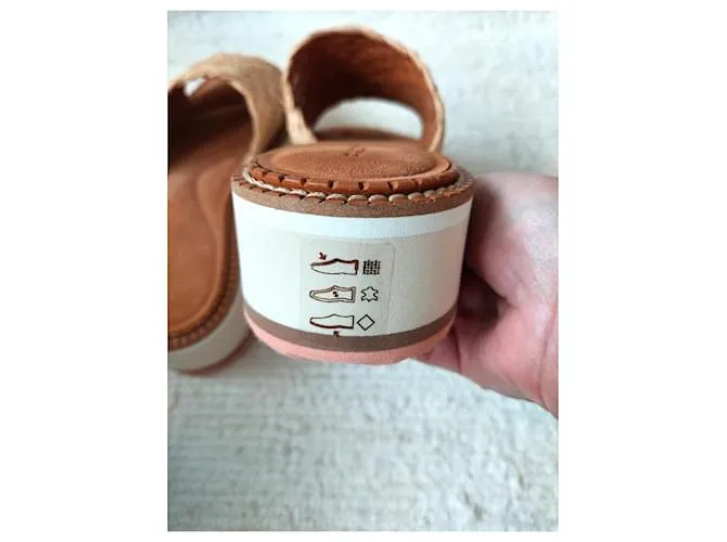 Robert Clergerie Mulas Fleurine Beige 