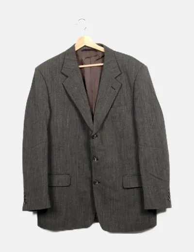SACOOR Conjunto blazer y chaleco traje marrón