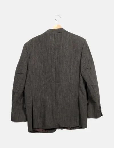 SACOOR Conjunto blazer y chaleco traje marrón