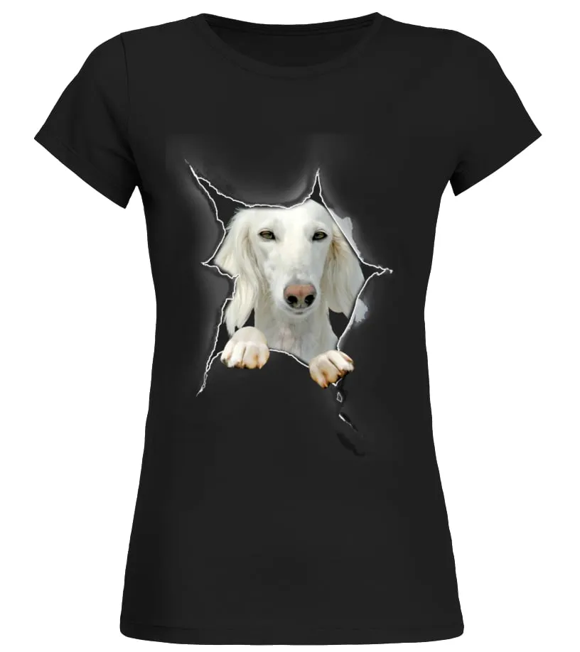 Saluki 3D Camiseta cuello redondo Mujer