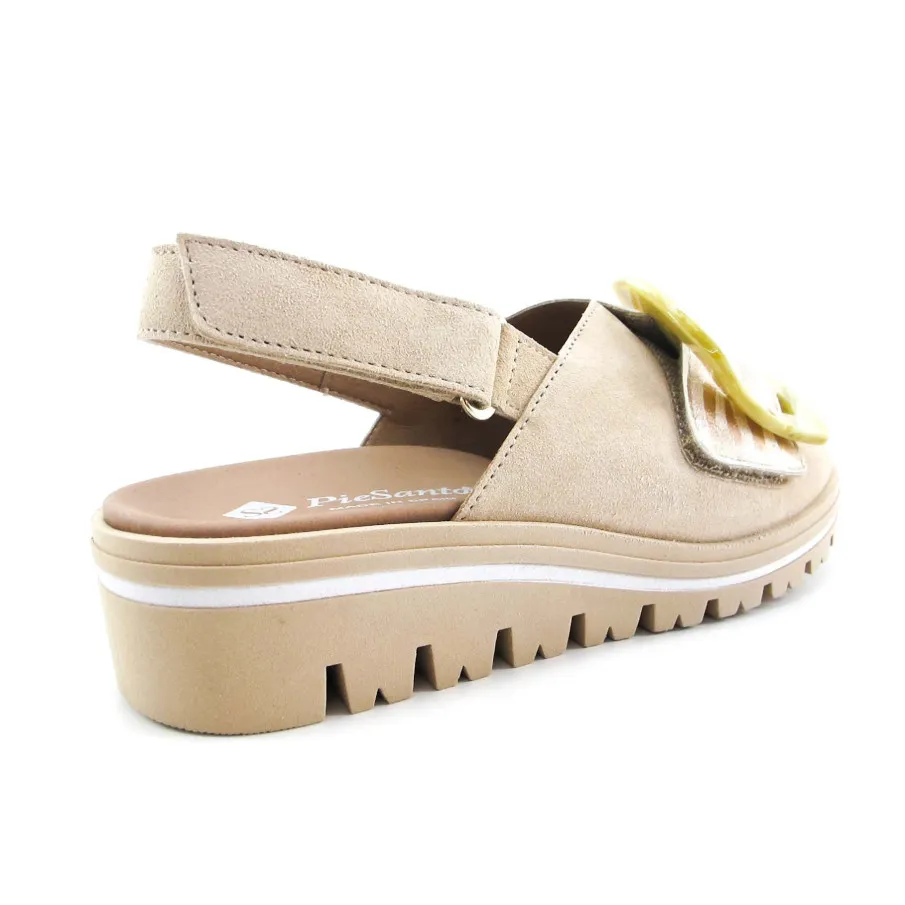 SANDALIA PIE SANTO MUJER BEIG