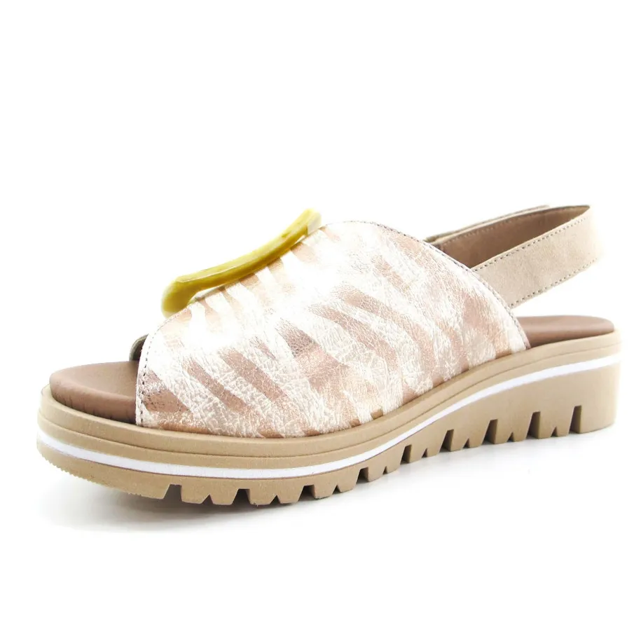 SANDALIA PIE SANTO MUJER BEIG