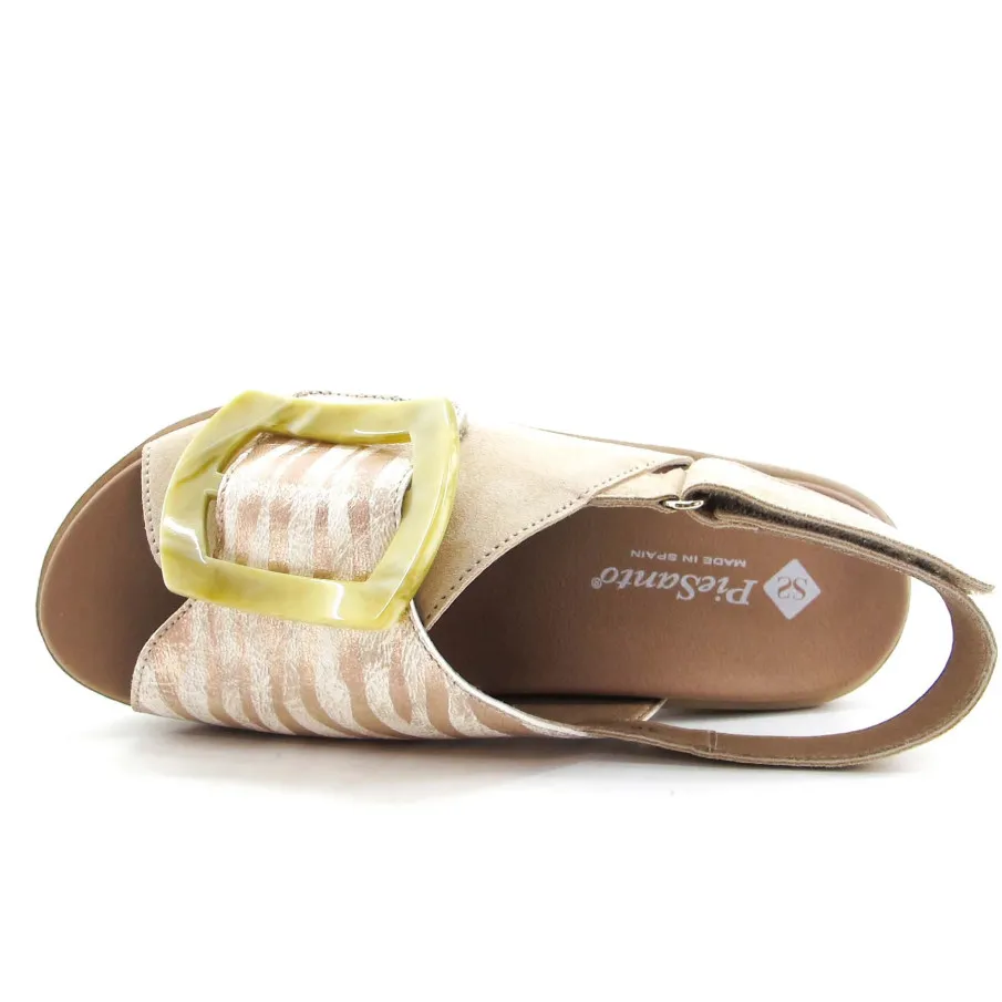SANDALIA PIE SANTO MUJER BEIG