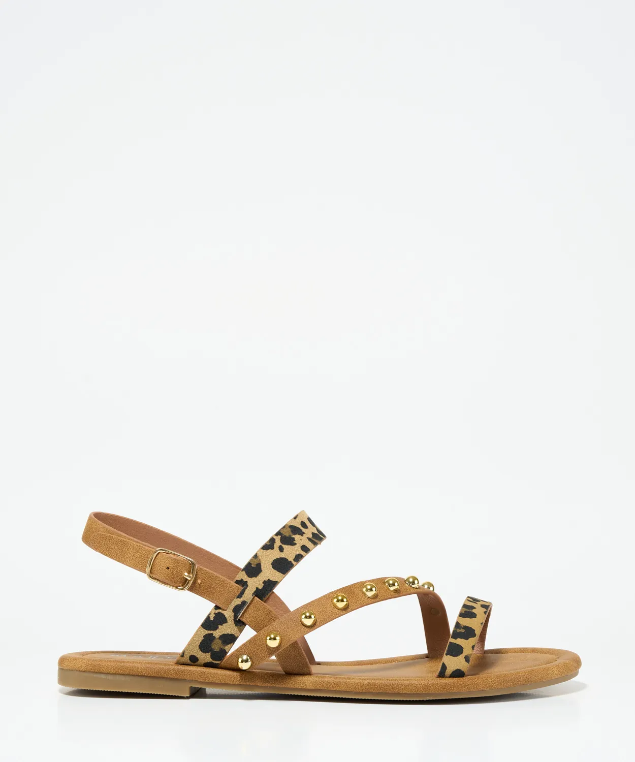 Sandalia tiras y tachas 