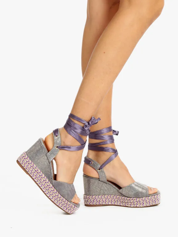 Saralòpez Sandalias cuña para mujer