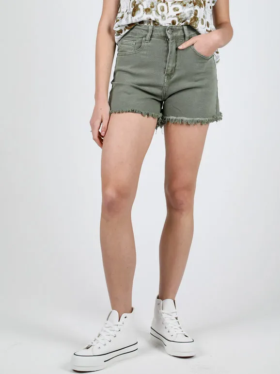 Sexy Sense Short de mujer con flecos de talle alto