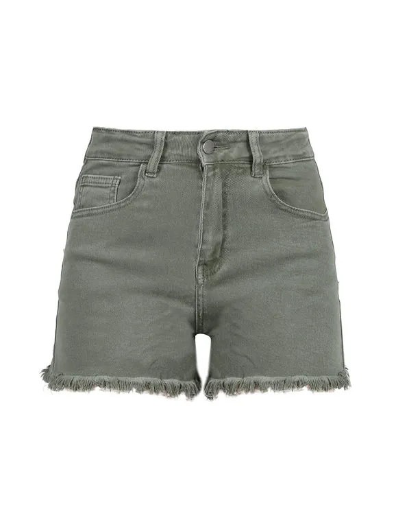 Sexy Sense Short de mujer con flecos de talle alto