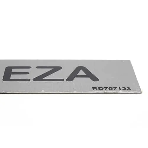 Señal Adhesiva Limpieza Acero Inoxidable 5x20 Cm  Gris