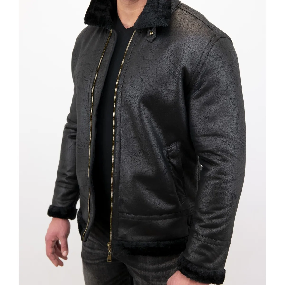 Shearling Jacket Lammy Coat Hombre