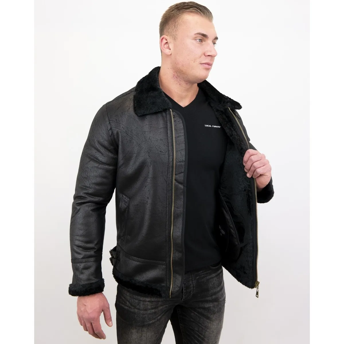 Shearling Jacket Lammy Coat Hombre