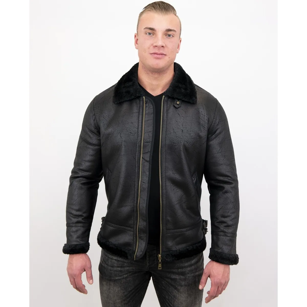 Shearling Jacket Lammy Coat Hombre
