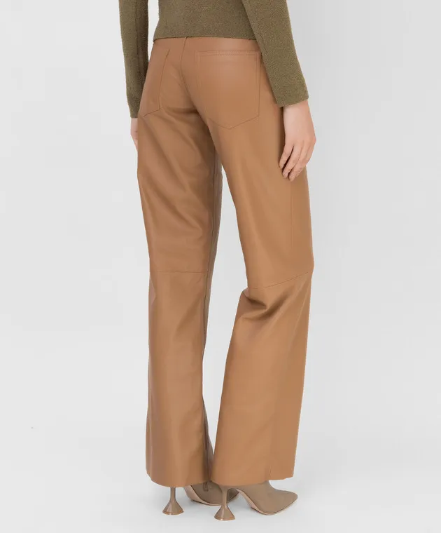 Simonetta Ravizza Xena Beige Leather Pants