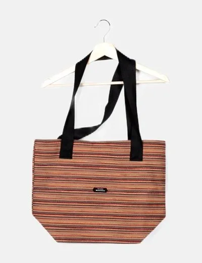 SKUNKFUNK  SKFK BOLSO MARRóN RAYAS
