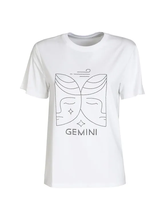 Solada Camiseta de manga corta mujer signo del zodiaco Géminis