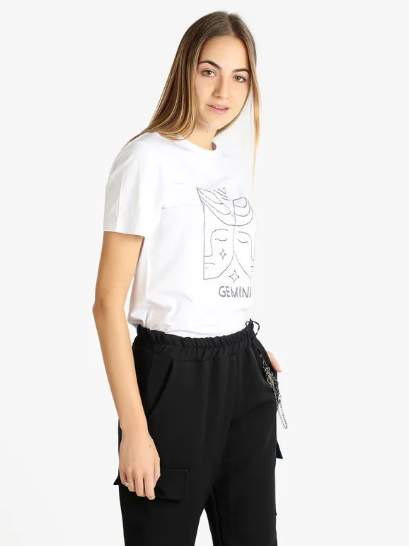 Solada Camiseta de manga corta mujer signo del zodiaco Géminis
