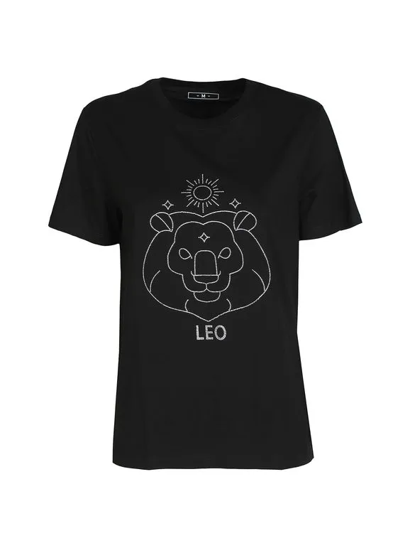 Solada Camiseta de manga corta mujer signo del zodiaco Leo