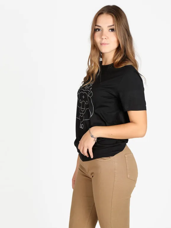 Solada Camiseta de manga corta mujer signo del zodiaco Leo