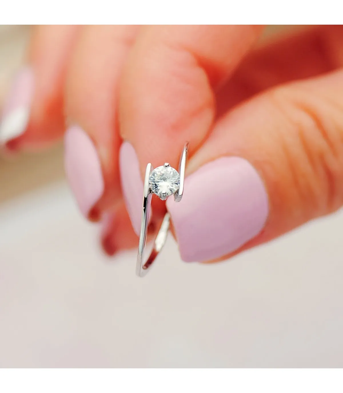 Solitaire blanc Blanca 18 Carats