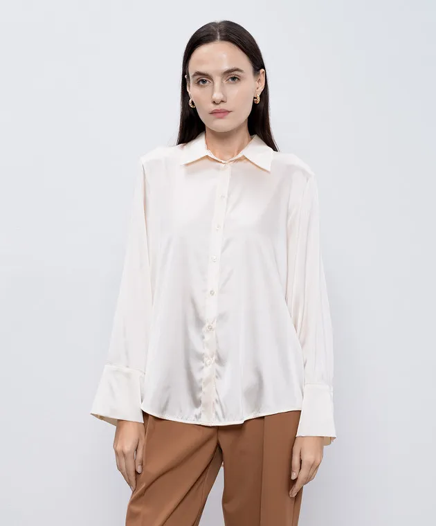 Solotre Beige silk blouse