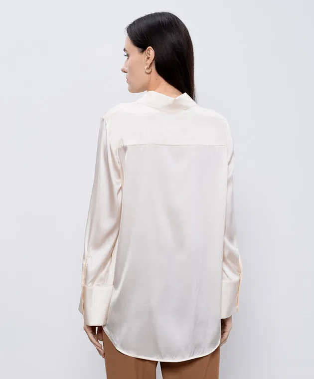 Solotre Beige silk blouse