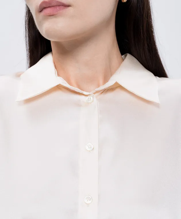 Solotre Beige silk blouse
