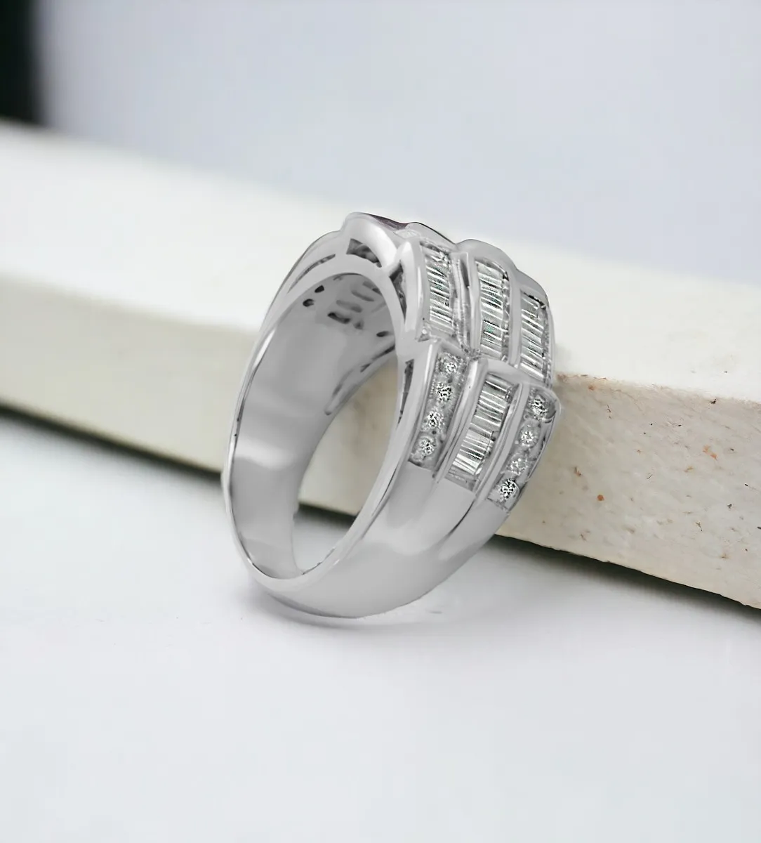 Sortija oro blanco 18K con diamantes 048_YB14138