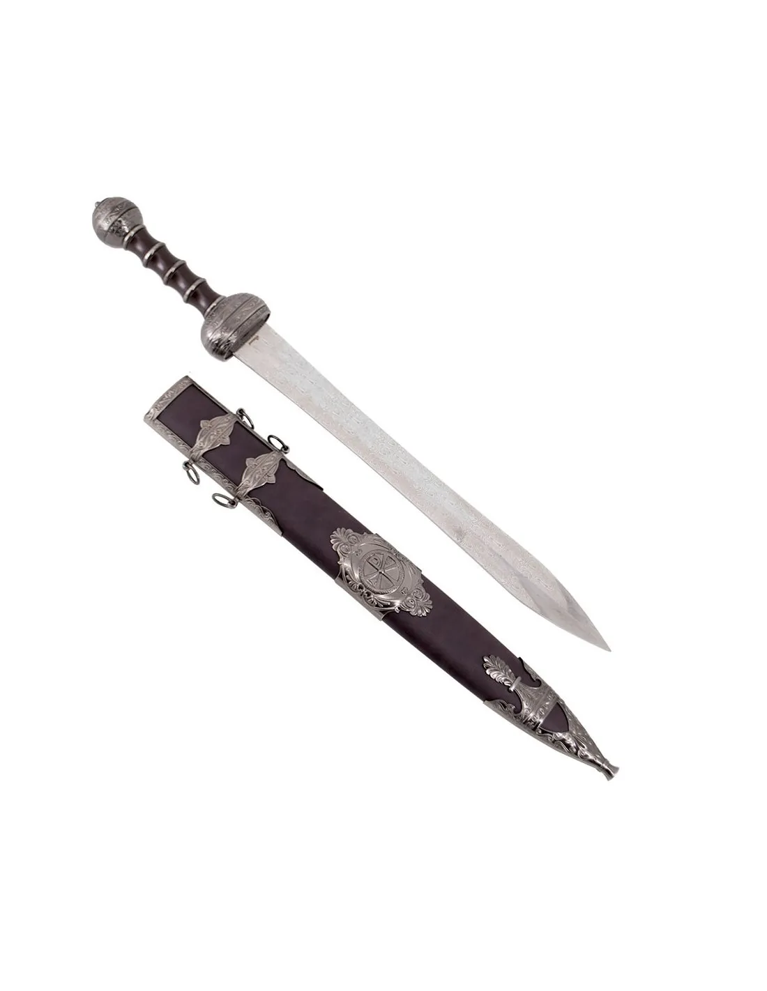 Spatha caballería romana con vaina marrón