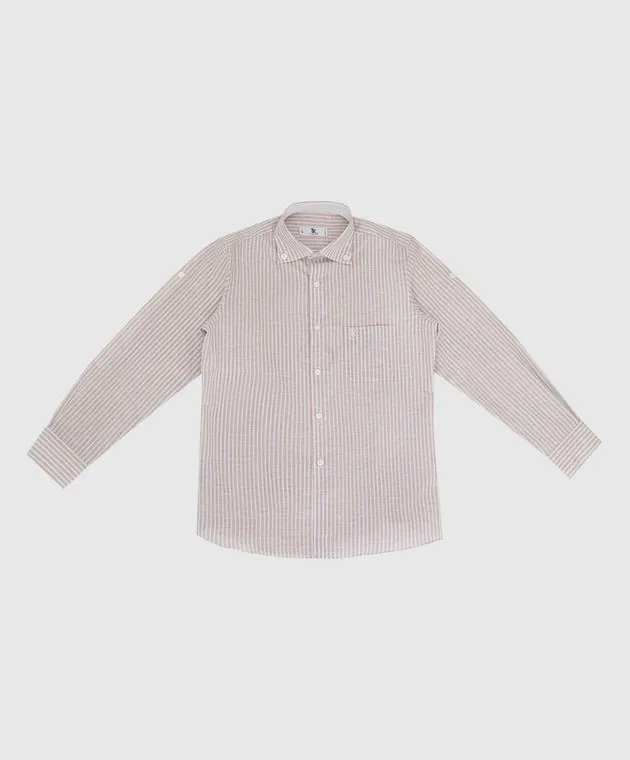 Stefano Ricci Children's beige striped shirt
