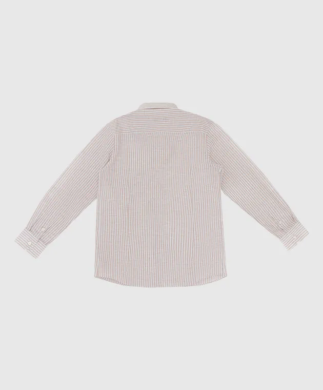 Stefano Ricci Children's beige striped shirt
