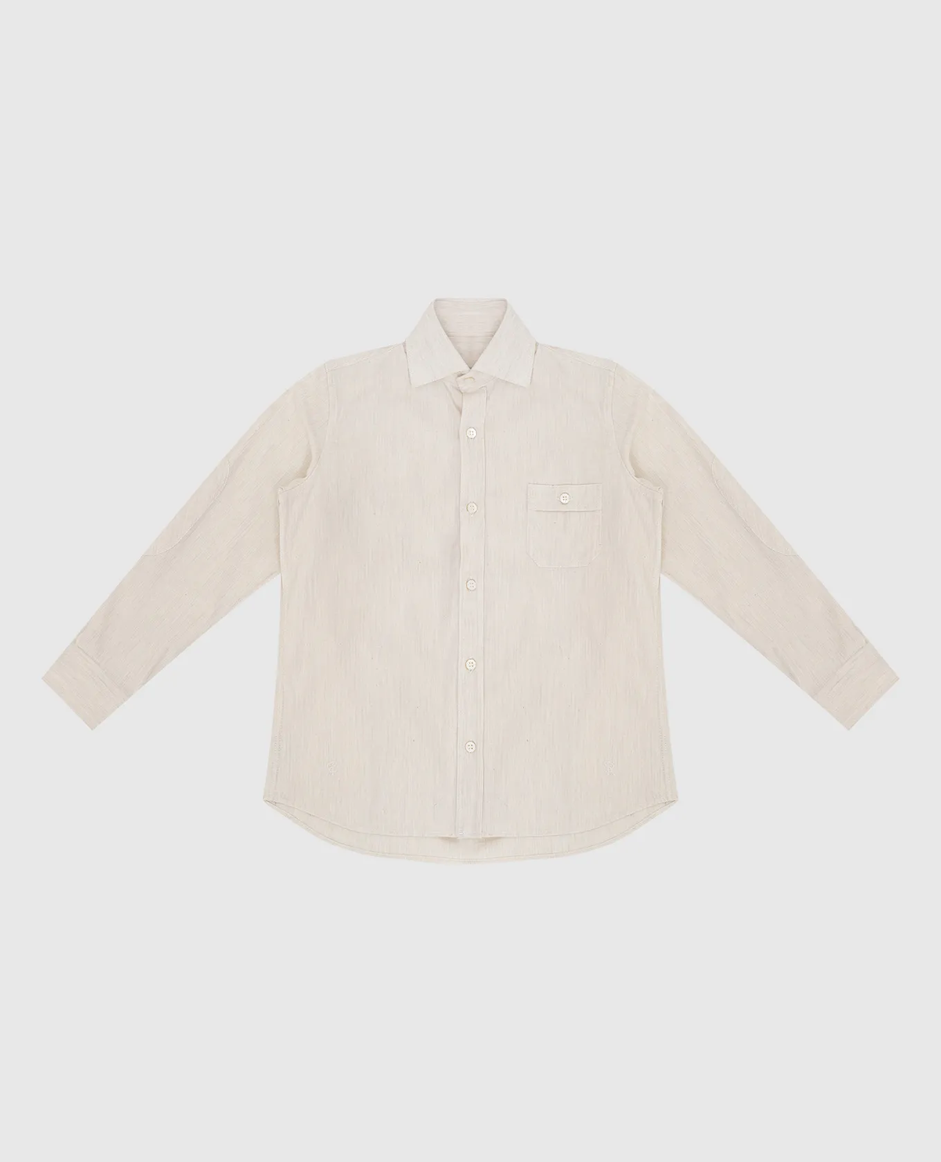 Stefano Ricci Children's light beige patterned shirt