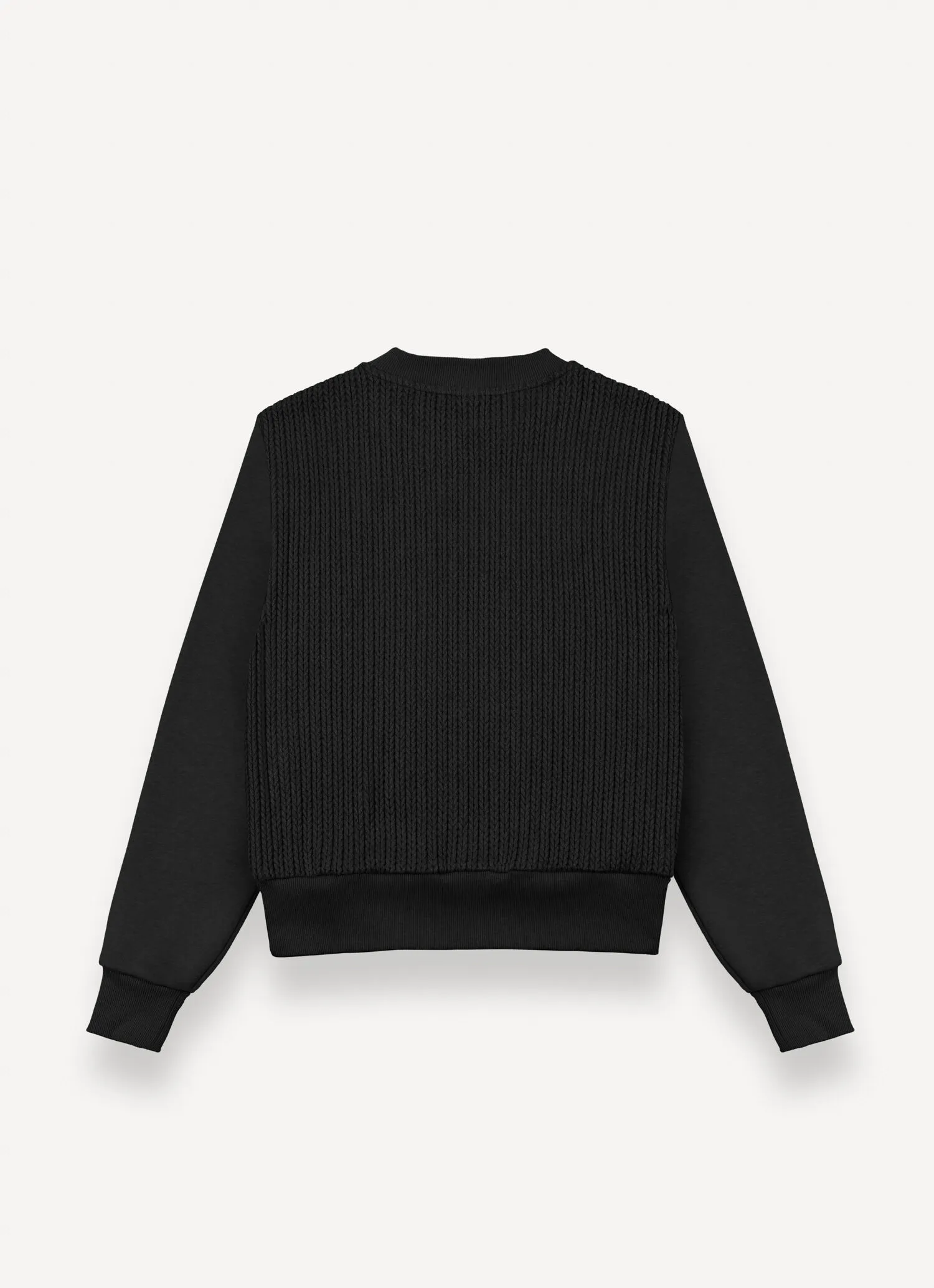 Sudadera de punto de ochos con cuello redondo