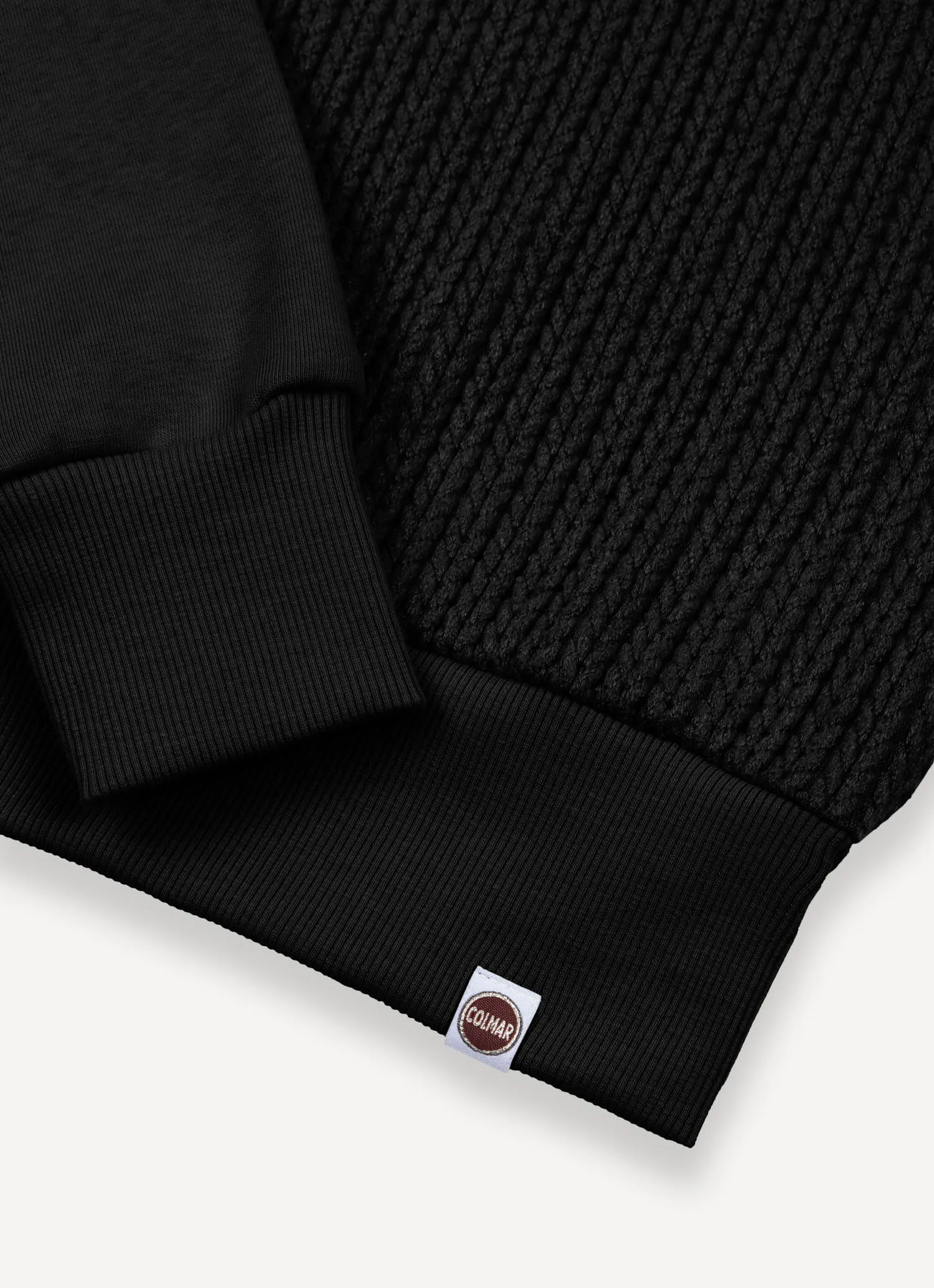 Sudadera de punto de ochos con cuello redondo