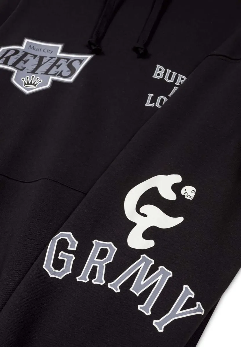 SUDADERA GRIMEY CAUSING PANIC VINTAGE HOODIE  BLACK | SS24