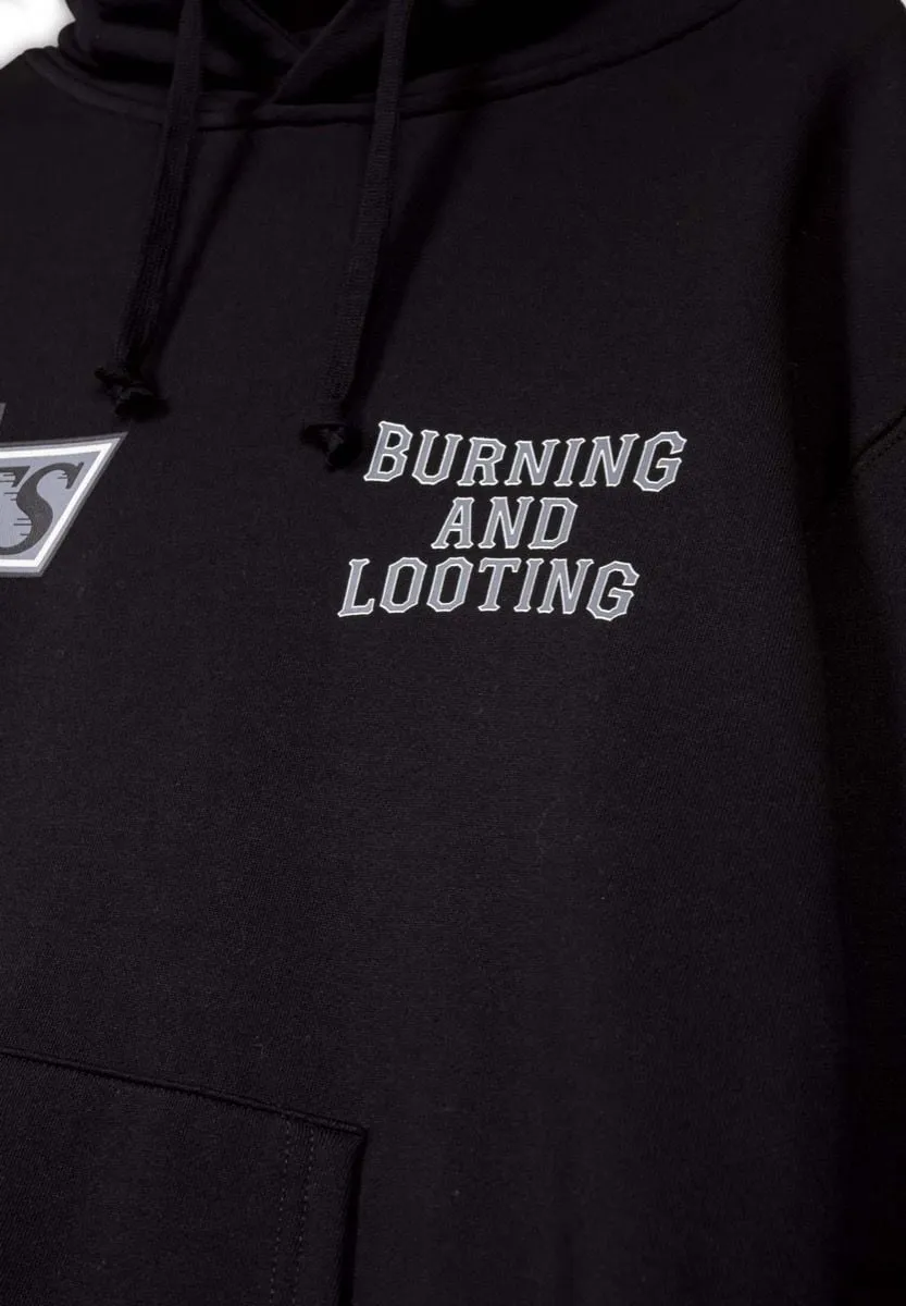 SUDADERA GRIMEY CAUSING PANIC VINTAGE HOODIE  BLACK | SS24