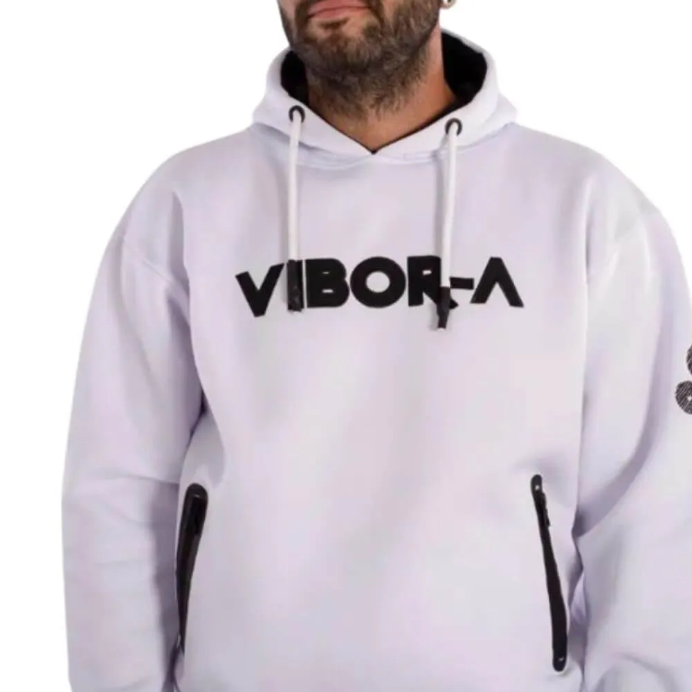 SUDADERA HOMBRE VIBORA YARARA. BLANCO