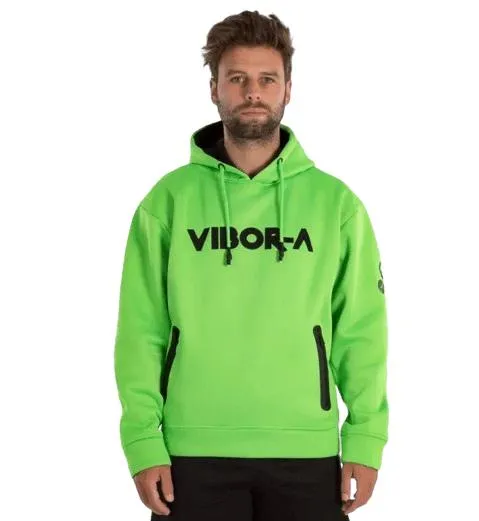 SUDADERA HOMBRE VIBORA YARARA. VERDE FLúOR