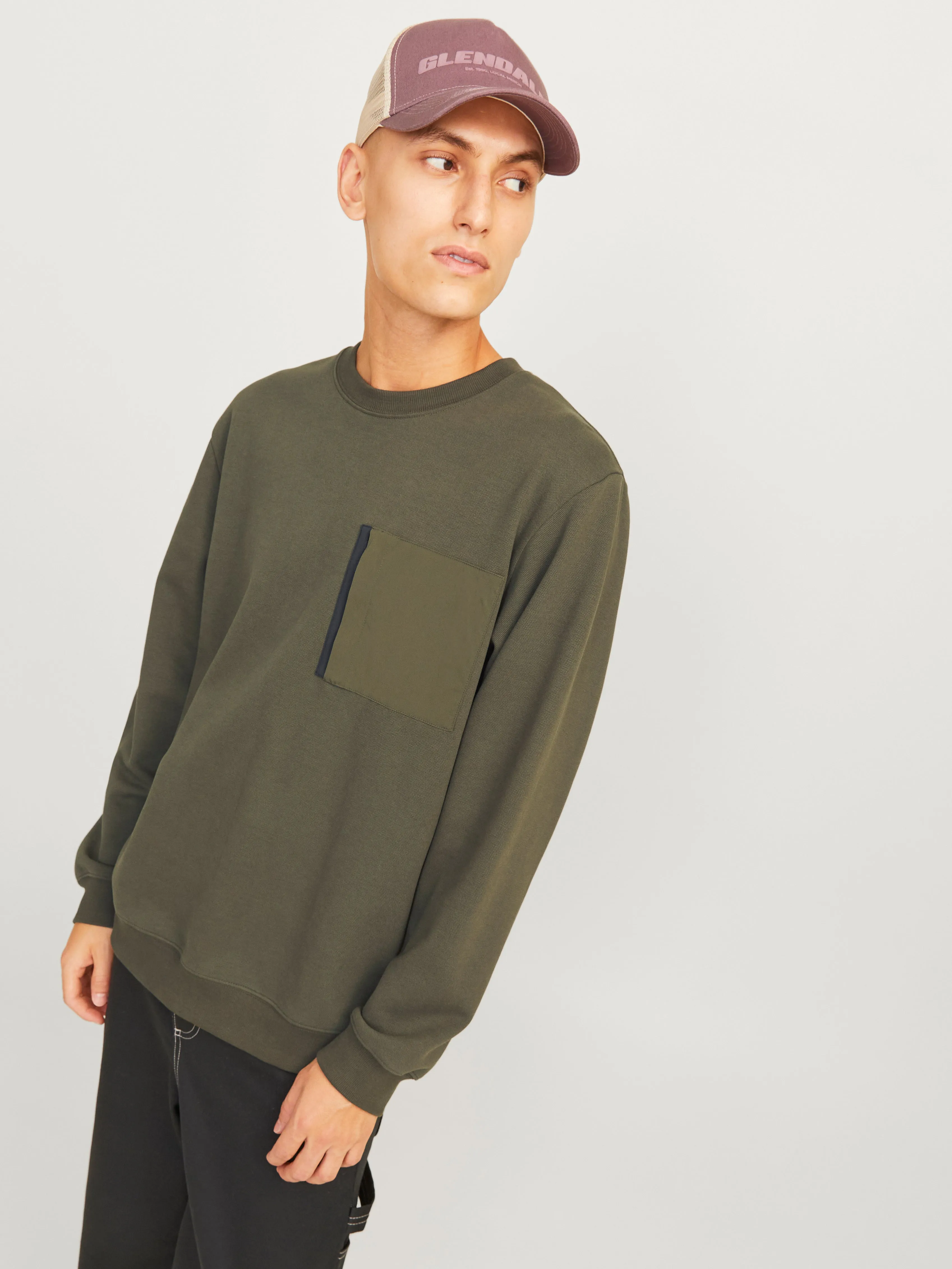 Sudadera Liso | Verde oscuro | Jack & Jones®