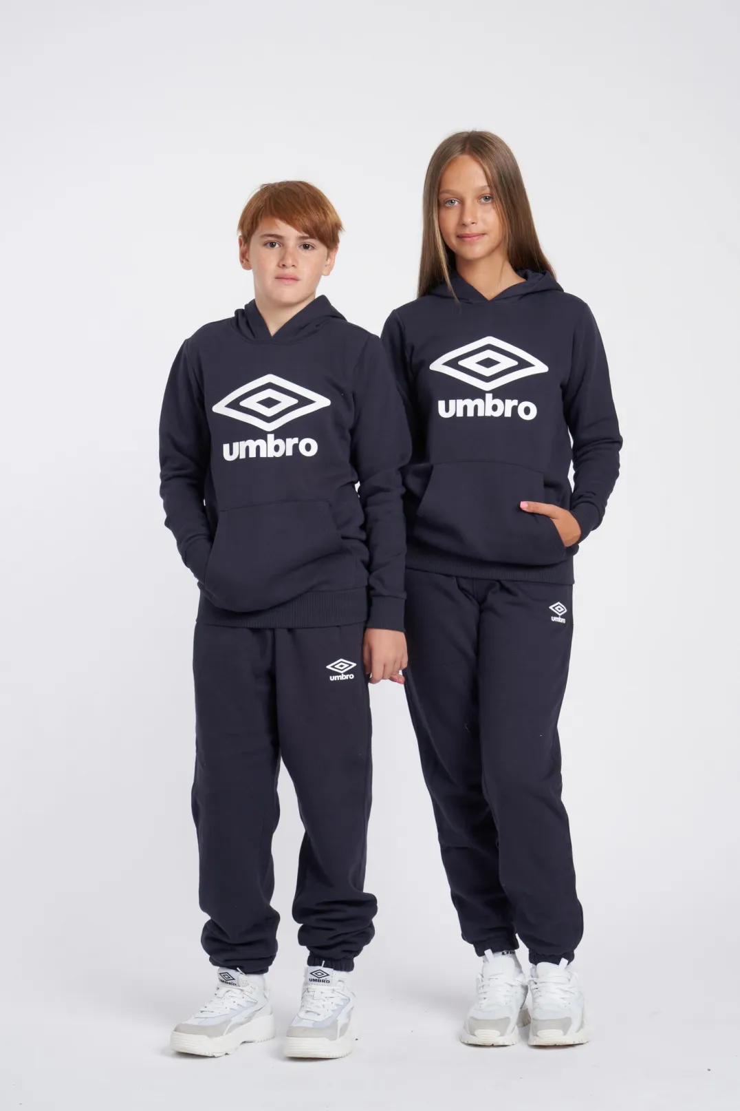 Sudadera Umbro Wardrobe Hoodie Large Logo Junior Dark Navy / White