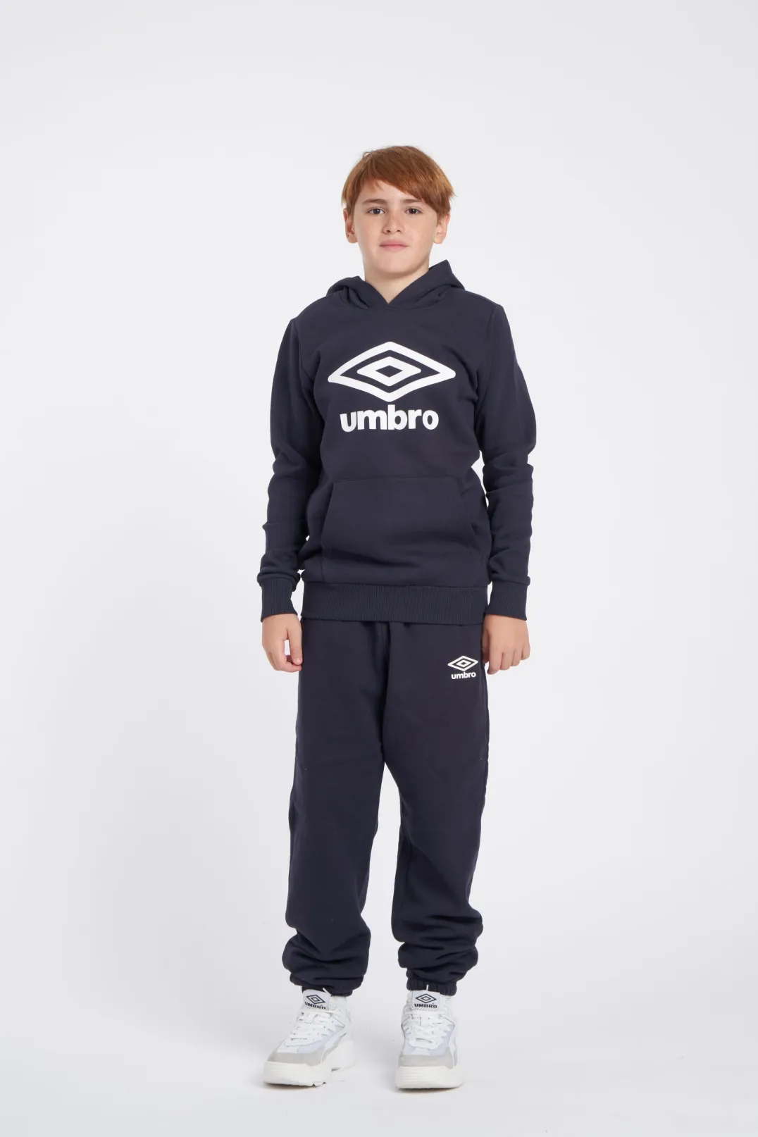 Sudadera Umbro Wardrobe Hoodie Large Logo Junior Dark Navy / White