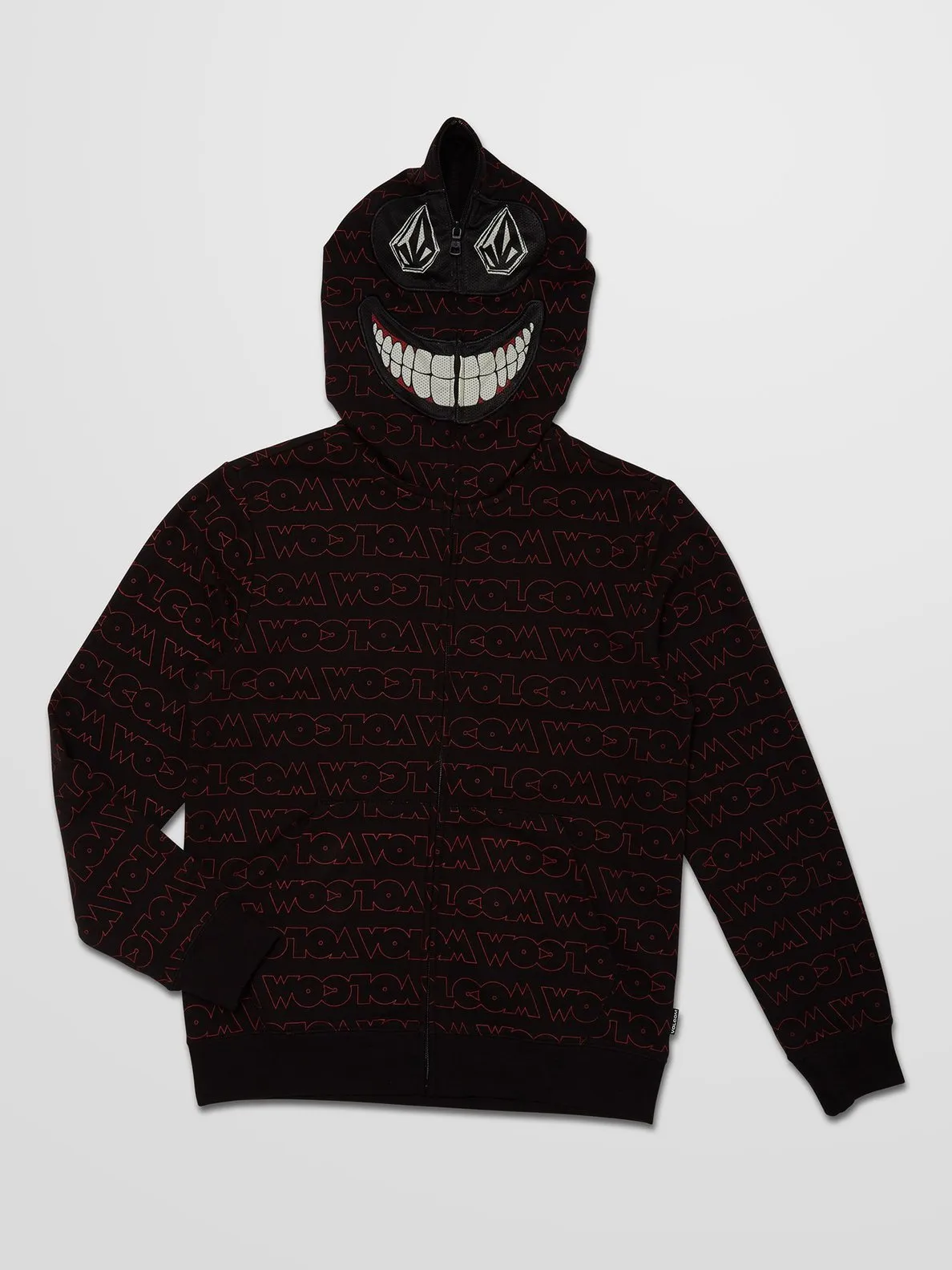 Sudadera VOLCOM niño con capucha Volcom VOLREPEATER – BLACK Ref. C4832100 ojo y boca que brillan en la oscuridad