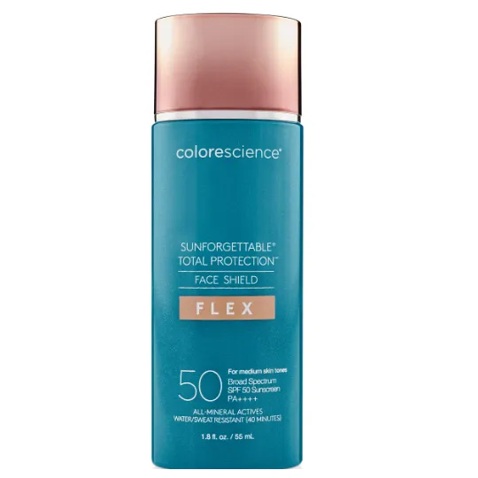 SUNFORGETTABLE TOTAL PROTECTION FACE SHIELD FLEX 50 SPF MEDIUM  COLORESCIENCE