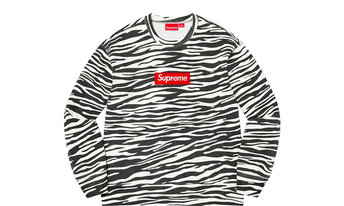 Supreme Box Logo Crewneck Zebra