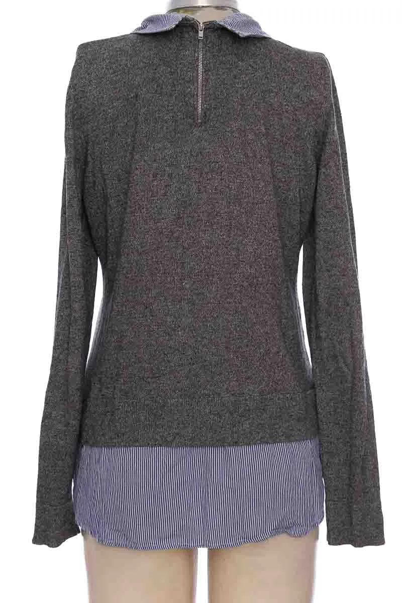 SWEATER COLOR GRIS  AQUA