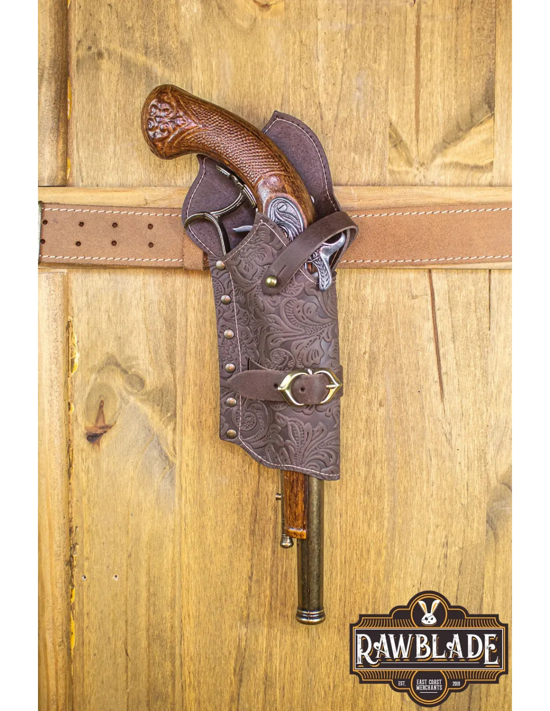 TAHALí DE PISTOLA DELUXE JACK RACKHAM DERECHA  MARRóN