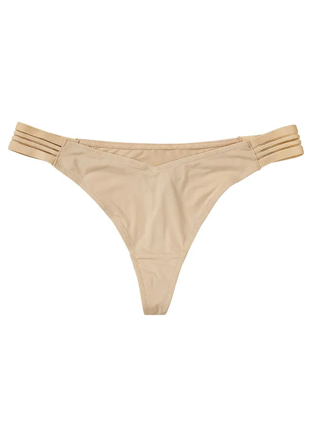 Tanga en V Beige tiza