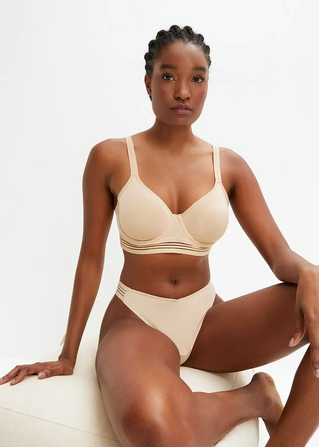 Tanga en V Beige tiza