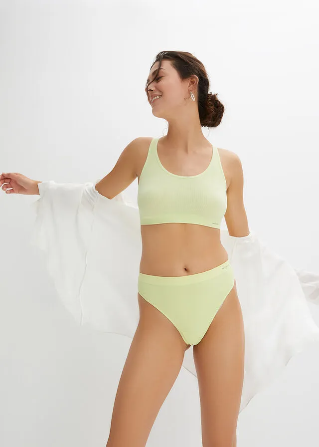 Tanga Negro + verde lima claro