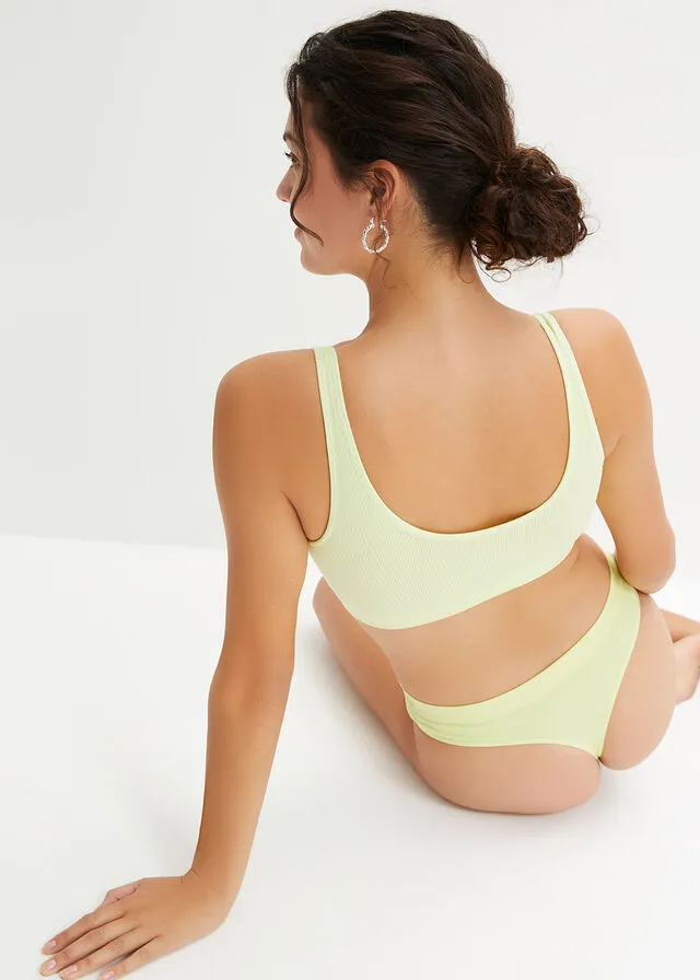 Tanga Negro + verde lima claro