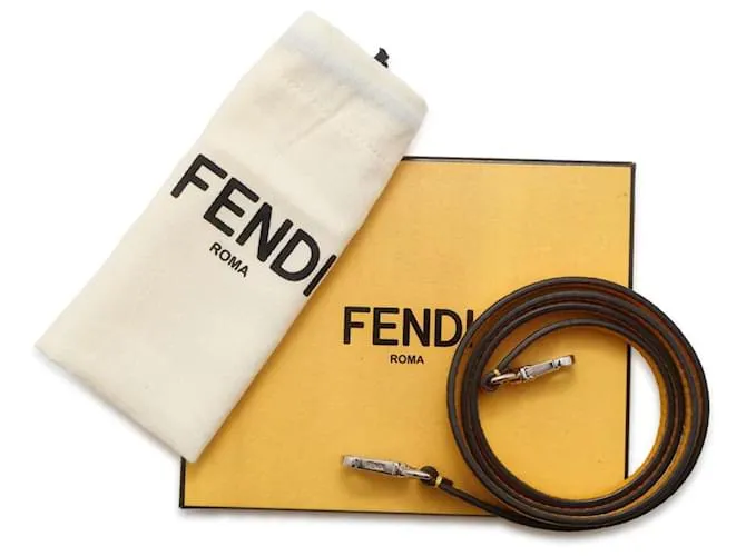 Tarjetero de cuero amarillo Fendi 